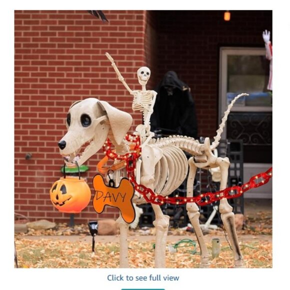 Halloween 7 ft Skeleton Dog Accessories Orange - Picture 13 of 14
